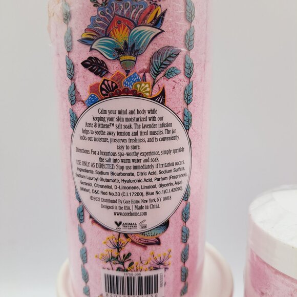 Calming Lavender Spa Salt Soak Soothing Bath Salts Set of 2 Stocking Stuffer - Picture 3 of 4